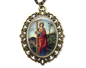 Saint Helen, Religious Medal, Catholic Gift, Religious Gift, Catholic Jewelry, Archaeologists, Patron Saint, Confirmation Gift, Communion,