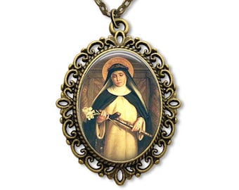 Saint Catherine, Religious Medal, Catherine of Siena, Name Day Gift, Catholic Gift, Catholic Medal, Religious Gift, Confirmation Gift