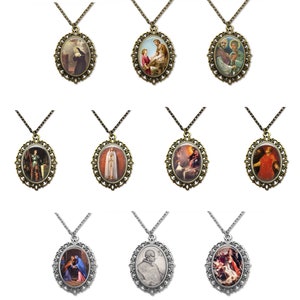 May Saints, Set 10 Religious Medal, Catholic Gift, Catholic Medal, Christian Medal, Christian Gift, Catholic Jewelry,