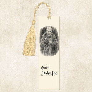 Pio, Padre Pio, heilige Pio, bladwijzer, gebedskaart, katholieke geschenken, religieuze geschenken, religieuze bladwijzer,