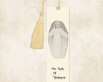 Our Lady of Medjugorje, Queen of Peace, Bookmark, Prayer Card, Virgin Mary, Catholic Gifts, Religious Gifts, Religious Bookmark,