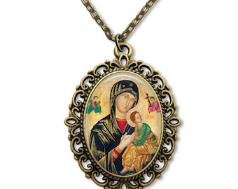 Our Lady, Perpetual Help, Religious Medal, Catholic Medal, Blessed Mary Medal, Catholic Medals, Religious Gift, Our Lady Medal,