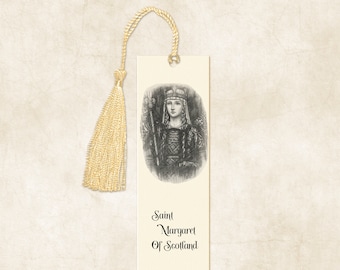 St Margaret, Saint Margaret, Bookmark, Prayer Card, Margaret of Scotland, Catholic Gifts, Religious Gifts, Religious Bookmark,