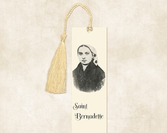 St Bernadette, Saint Bernadette, Bookmark, Prayer Card, Bernadette of Lourdes, Catholic Gifts, Religious Gifts, Religious Bookmark,