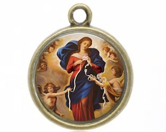 Our Lady, Untier of Knots, Religious Medals, Catholic Gift, Catholic Medals, Our Lady of Knots, Mary Undoer of Knots, Catholic Jewelry,