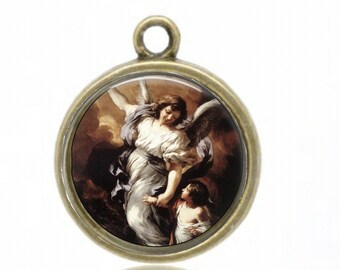 Guardian Angel, Religious Medal, Guardian Angel Charm, Angel Gift, Religious Pendant, Catholic Gift, Catholic Medals, Catholic Jewelry