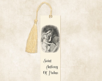 St Anthony, Saint Anthony, Bookmark, Prayer Card, Anthony Padua, Catholic Gifts, Religious Gifts, Religious Bookmark,
