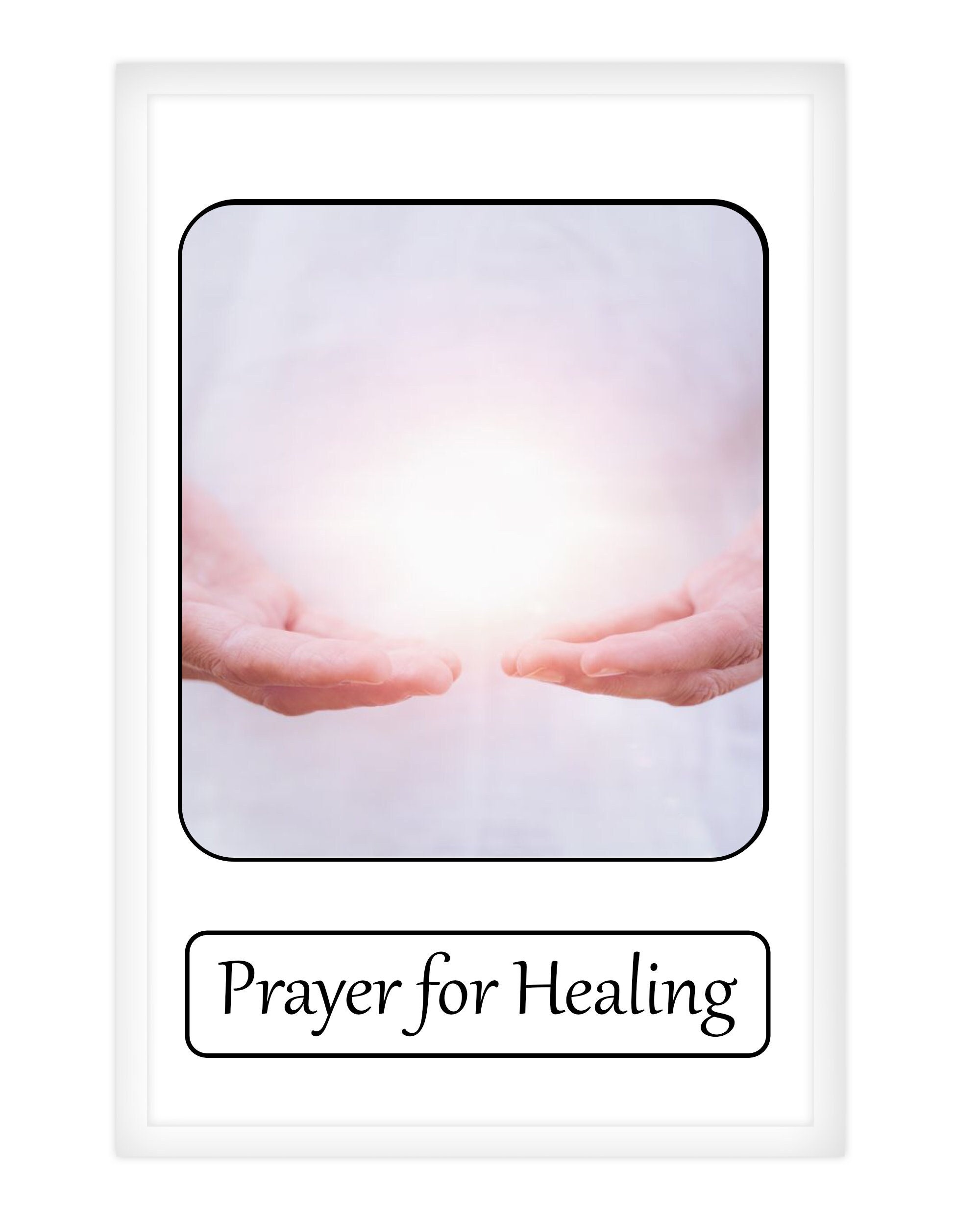 Healing Prayer Card, Catholic Religious Prayer Gift,