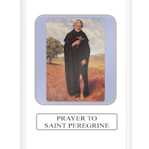 Saint-Pèlerin, Carte de prière, Religieux, Cadeau catholique, Cadeau chrétien, Cartes de prière, Cadeaux religieux, Prière catholique, Saint-Pèlerin