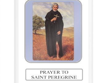 Saint Peregrine, Prayer Card, Religious, Catholic Gift, Christian Gift, Prayer Cards, Religious Gifts, Catholic Prayer, St Peregrine