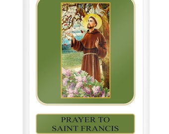 Saint Francis, Prayer Card, St Francis, Prayer Cards, Religious Gift, Catholic, Christian, Christian Gifts, Catholic Gift, Confirmation Gift