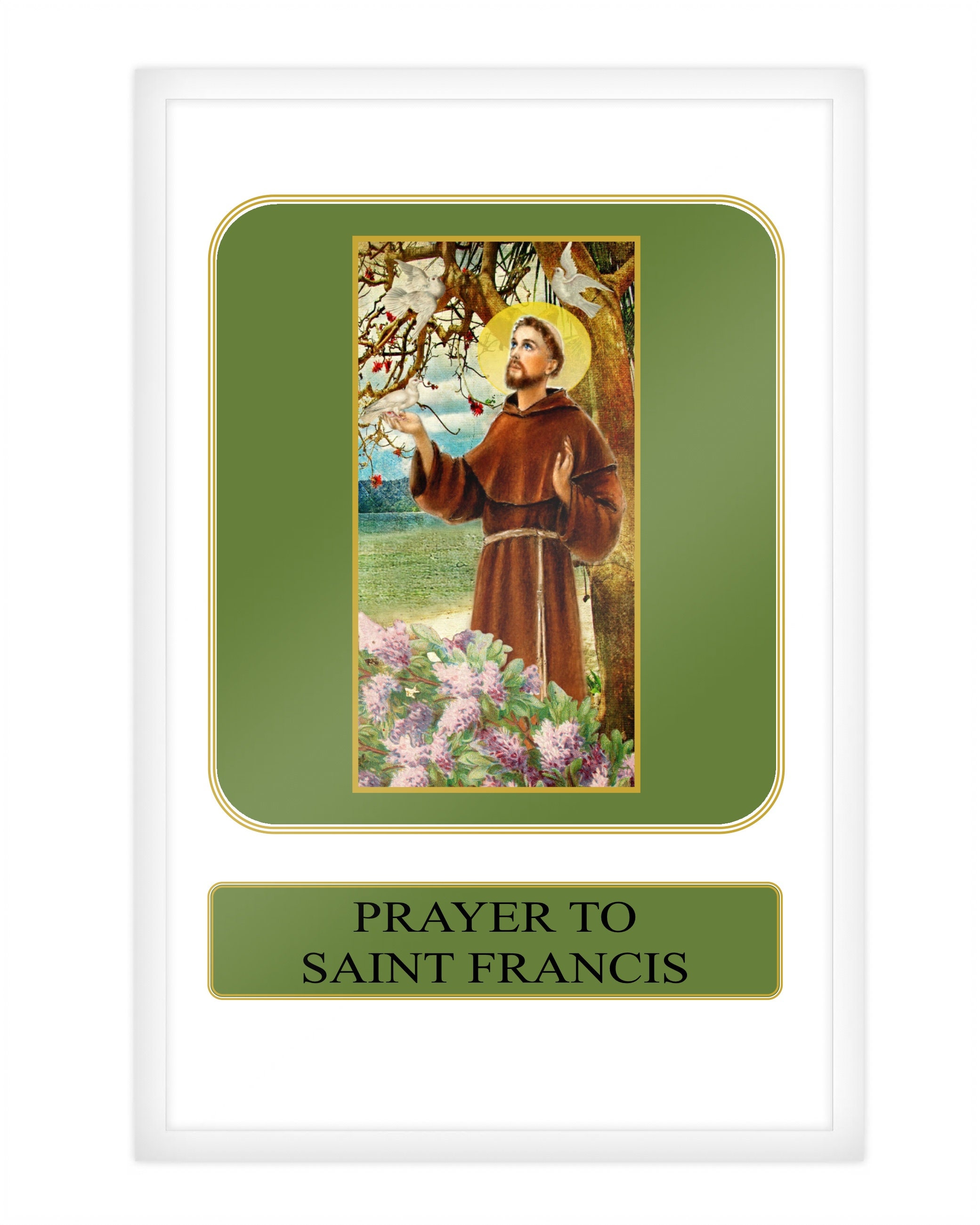 Saint Francis Prayer Card St Francis Prayer Cards Etsy