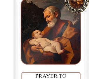 Saint Joseph, Prayer Card and Medal Gift Set, Catholic Gift, Religious Gifts,