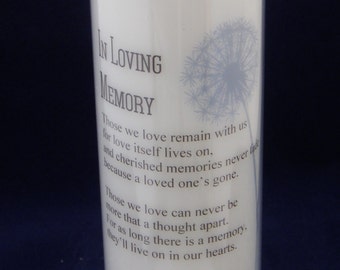 Personalised Memorial Candle, Memorial Gift, Remembrance Candles, Sympathy Candle,