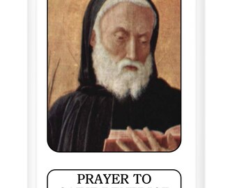 Saint Benedict Prayer Card, spiritual protection prayer, Catholic Gift