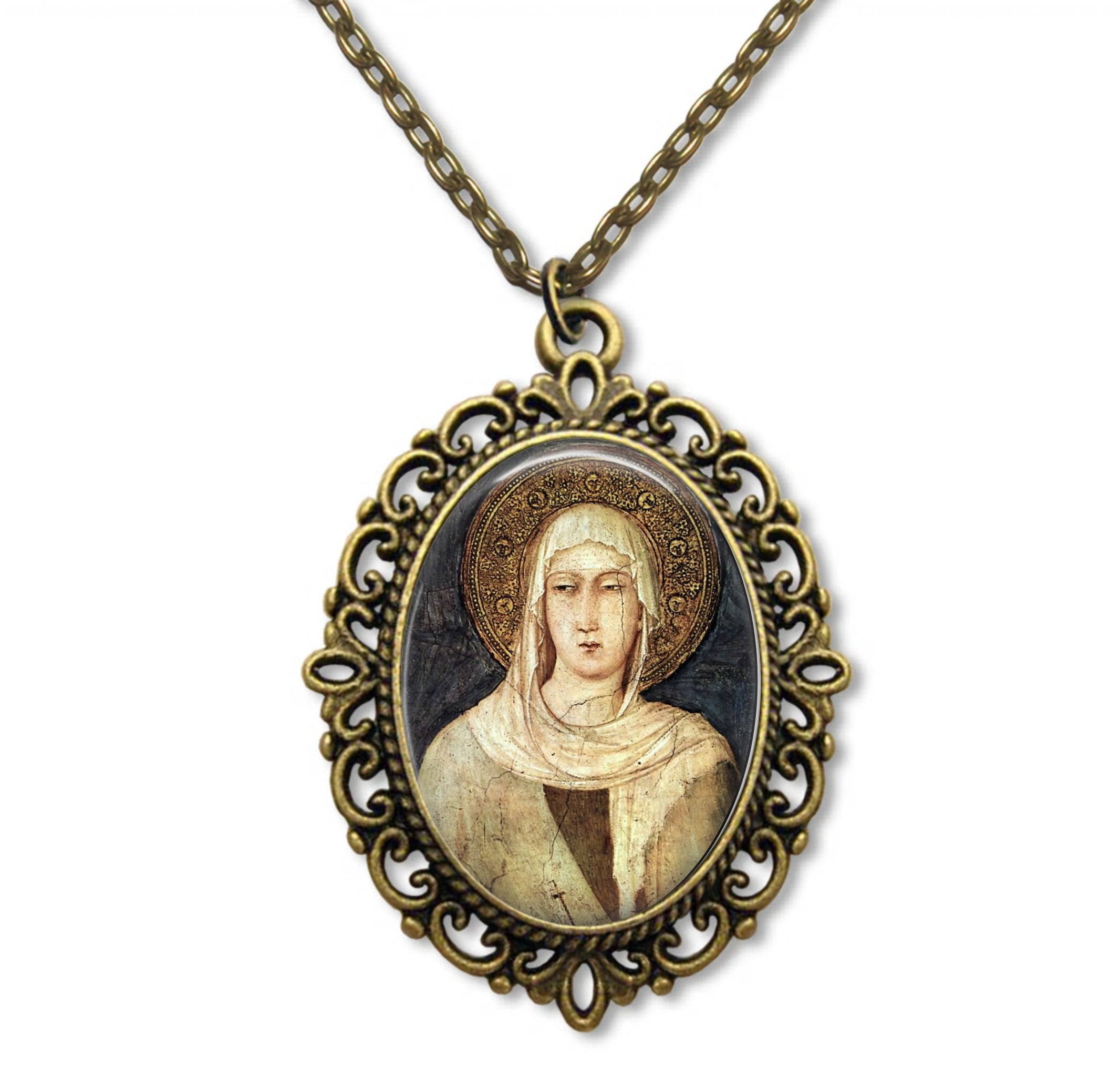 Sainte Claire, Médaille Religieuse, Claire d'assise, de Don Religieux, Catholique, Cadeaux Catholiqu