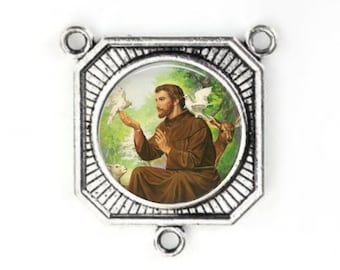 Rosary Center, St Francis, Francis of Assisi,  Large Rosary Center, Rosary Parts,