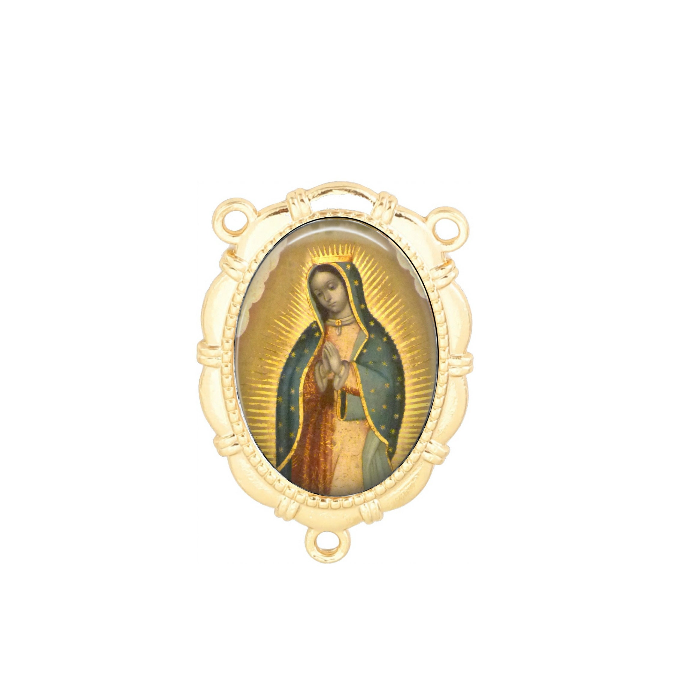 Centre Du Rosaire, Notre-Dame de Guadalupe, Vierge Finition Or ou Argent