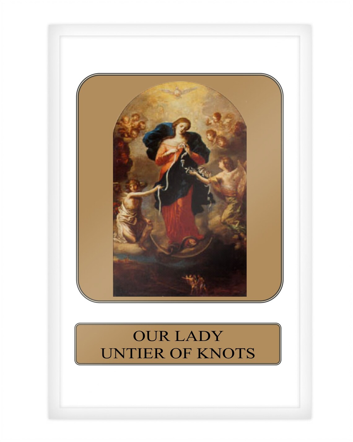 Our Lady Untier of Knots Prayer Card Our Lady of Knots image 0