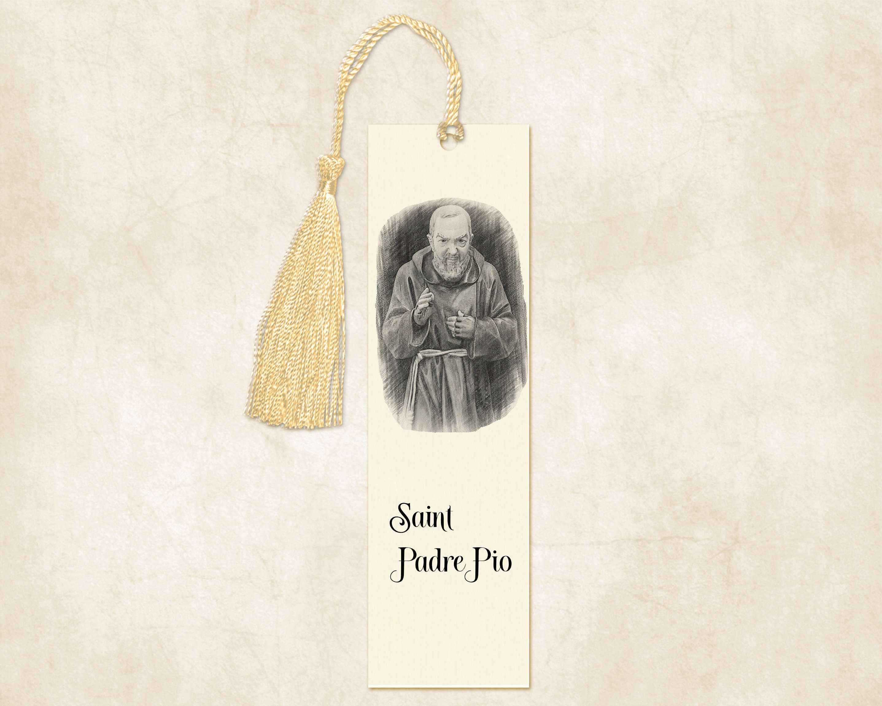 Pio, Padre Pio, St Pio, Bookmark, Prayer Card, Catholic Gifts, Religious Gifts, Religious Bookmark,