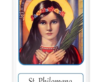 Saint Philomena Prayer Card, Catholic Gift, Catholic Prayer Card, Religious Prayer,