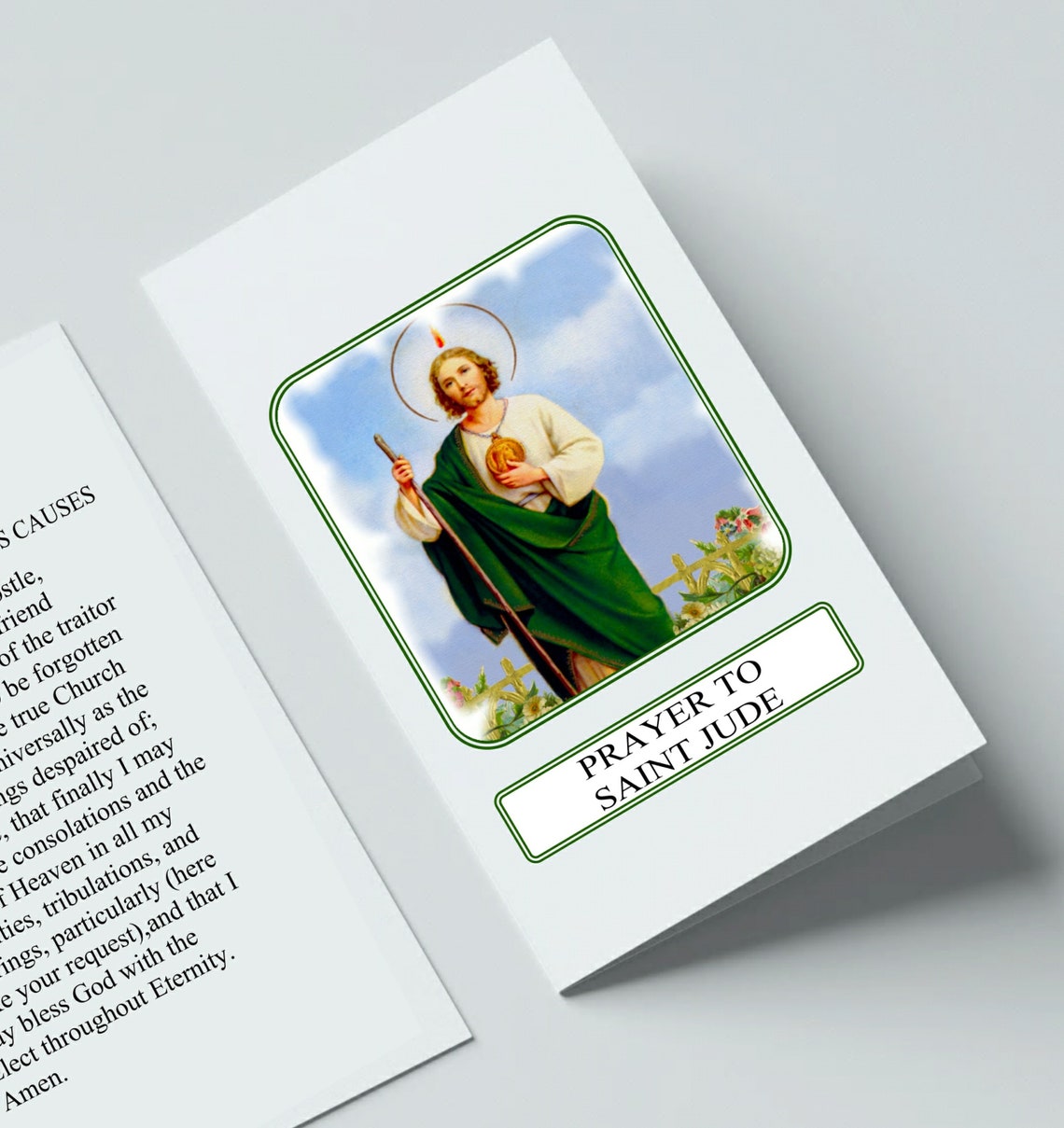 Saint Jude Prayer Cards Personalised Prayer Cardhopeless Etsy
