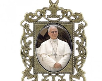 Pope Leo Rosary Center, Antique Ornate Frame