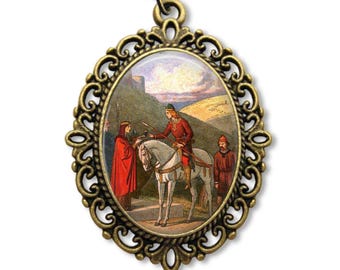 Saint Edward the Martyr Medal – Catholic King Pendant – Patron of England