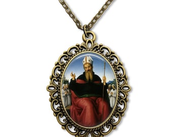 Saint Augustine, Religious Medal, Catholic Gift, Catholic Medal, Christian Medal, Christian Gift, Catholic Jewelry, Religious Jewelry,