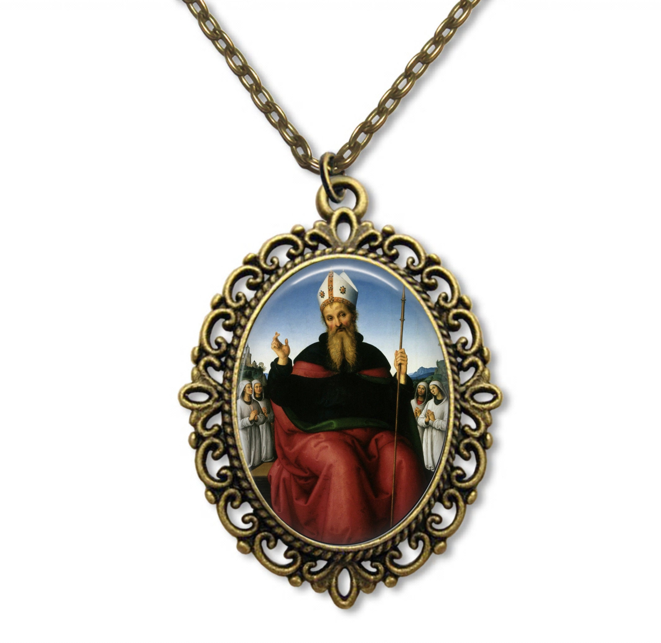 Saint Augustin, Médaille Religieuse, Don Catholique, Chrétienne, Chrétien, Bijoux Catholiques, Relig