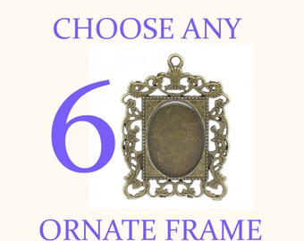 Rosary Centers, Ornate Frame x 6, Choose Assorted Centerpieces, Custom Rosary Centers, Large