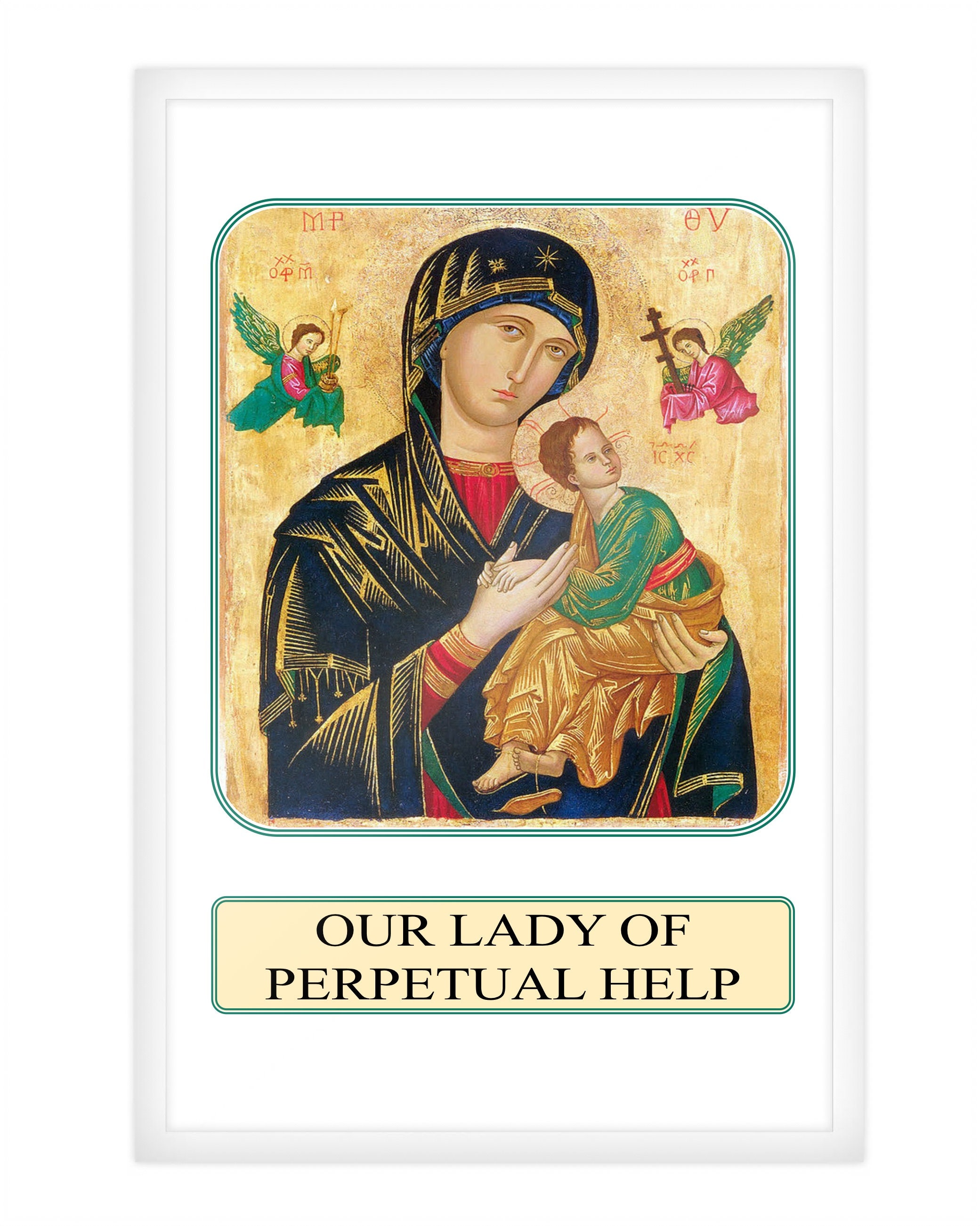 Carte de Prière, Notre-Dame, Aide Perpétuelle, Prière Catholique, Don Dons Religieux, Cadeau Communi