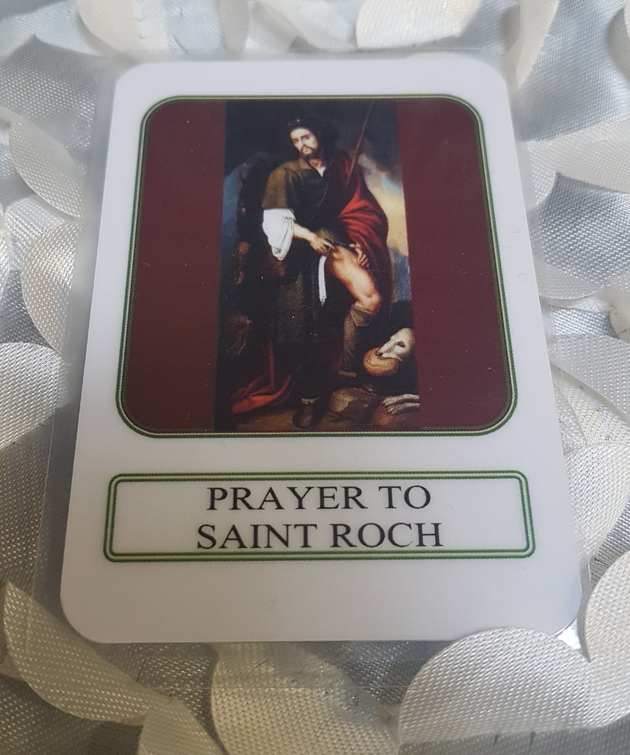 Saint Roch Prayer for the Sick Prayer Card Roch St Roch Etsy