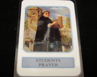 Exam Prayer, Thomas Aquinas, Prayer Card, Student, Student Gift, Religious Card, Religious Prayer, Catholic Gifts, Religious Gifts