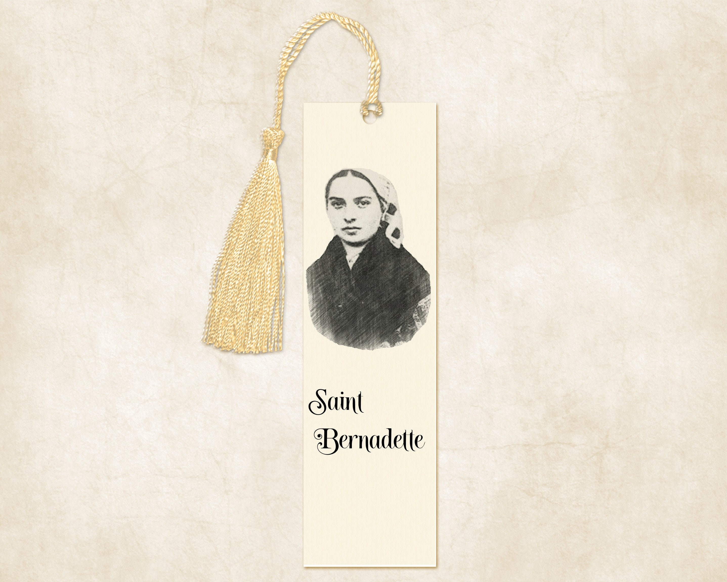 Sainte Bernadette, Sainte Signet, Carte de Prière, Bernadette Lourdes, Cadeaux Catholiques, Religieu