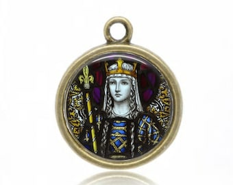 Saint Margaret, Religious Medal, Saint of Scotland, Religious Pendant, Catholic Medal, Catholic Gifts, Religious Gift, Christian Gifts,