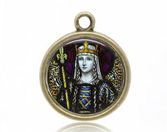 Saint Margaret, Religiöse Medaille, Heilige von Schottland, Religiöser Anhänger, Katholische Medaille, Katholische Geschenke, Religiöses Geschenk, Christliche Geschenke,