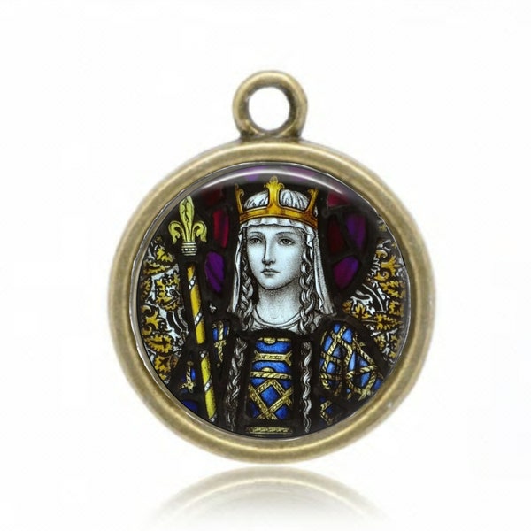 Saint Margaret, Religious Medal, Saint of Scotland, Religious Pendant, Catholic Medal, Catholic Gifts, Religious Gift, Christian Gifts,