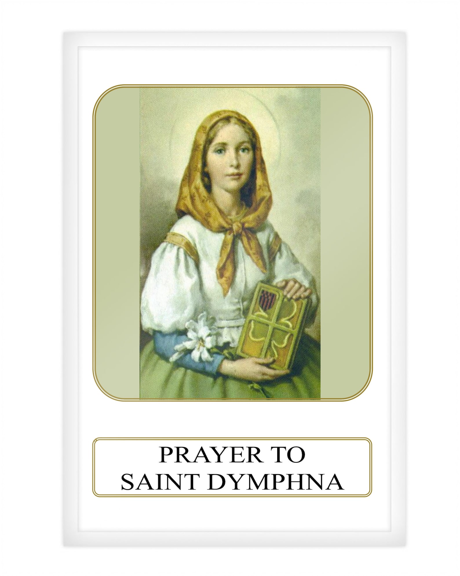 Saint Dymphna Prayer Card St Dymphna Saint Depression and Etsy