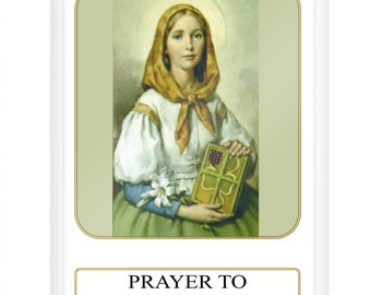 Saint Dymphna, Prayer Card, St Dymphna, Saint Depression and Mental Health, Catholic Gift, Religious Gifts, Catholic Prayer Card,