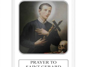Saint Gerard, Prayer Card, Motherhood, Expectant Mothers, Pregnancy, Catholic, Christian, Gerard Majella, St Gerard, Catholic Gift,
