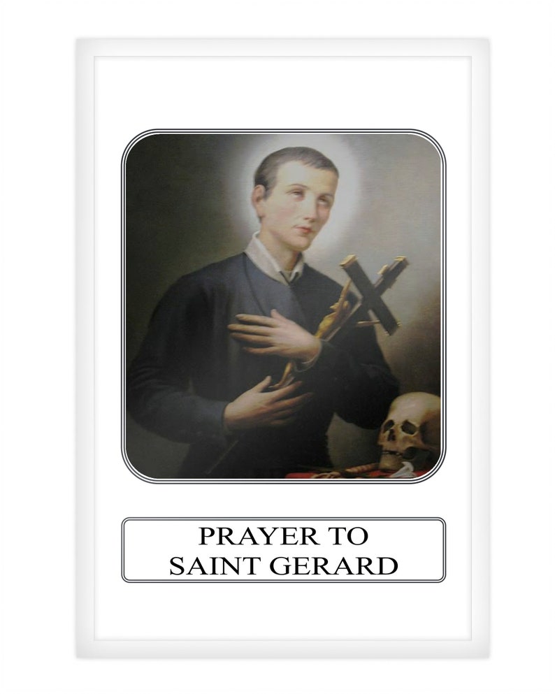 Saint Gerard Prayer Card Motherhood Expectant Mothers Etsy