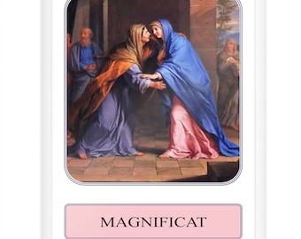 Prayer Card, The Magnificat, Catholic Gift, Religious Prayer, Religious Gift, Christian Gift, Blessed Virgin, Virgin Mary, Religious Card,