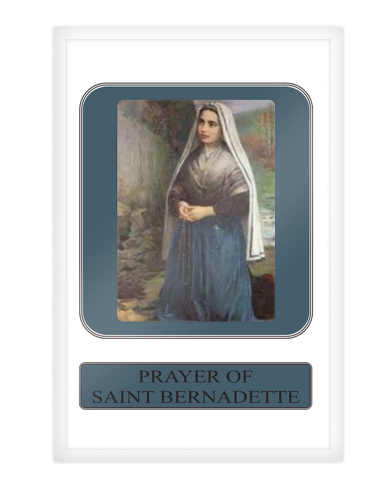 St Bernadette Prayer Card  Saint Bernadette Bernadette image 0