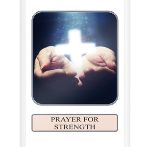 Prière pour la force, carte de prière, prière de courage, cadeaux catholiques, prière catholique, carte sainte, cadeau religieux, prière, carte plastifiée,