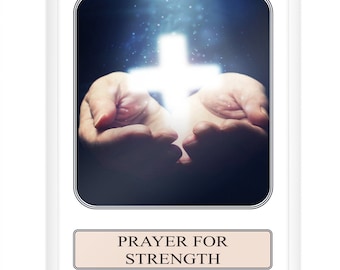 Prayer for Strength, Prayer Card, Courage Prayer, Catholic Gifts, Catholic Prayer, Holy Card, Religious Gift, Prayer, Laminated Card,