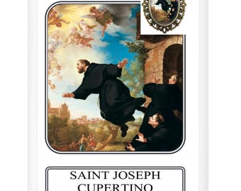 Saint Joseph Cupertino, Prayer Card and Medal Gift Set, Catholic Gift, Religious Gifts,