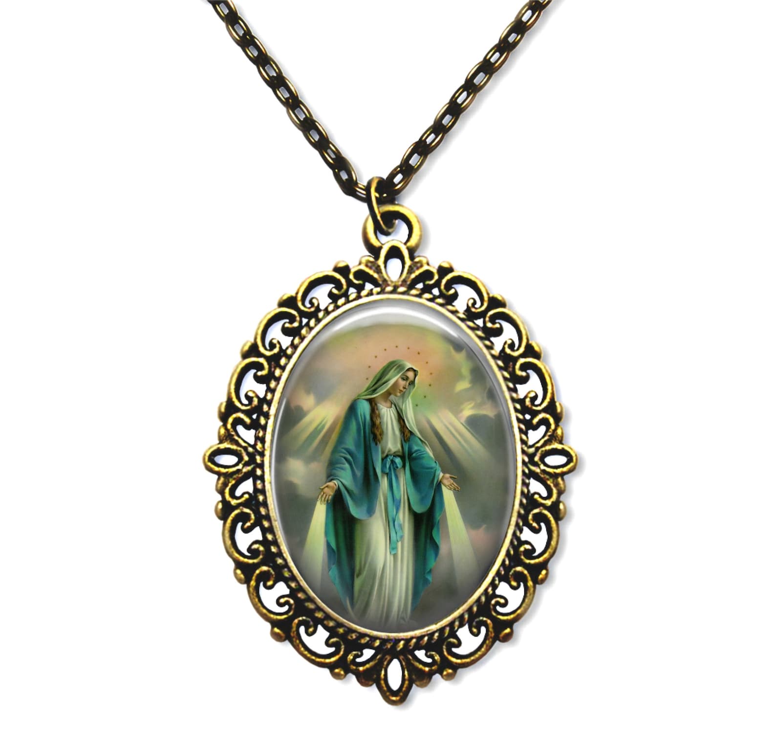 Miraculous Medal Our Lady Religious Medal Catholic Medal Etsy