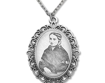 Saint Bernadette, St Bernadette, Lourdes, Religious Medal, Religious Jewelry, Catholic Medal, Catholic Gifts, Medal, Portrait Drawing,