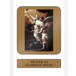 Ange gardien, carte de prière, cadeau religieux, cartes de prière, cadeau chrétien, cadeau catholique, cadeau de baptême, prière catholique,